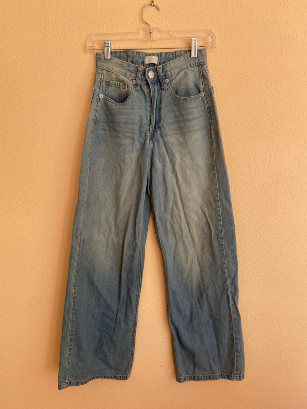 Women’s Simple Society Lightweight Low Slouch Wide Leg Jeans, Denim, Size 25
